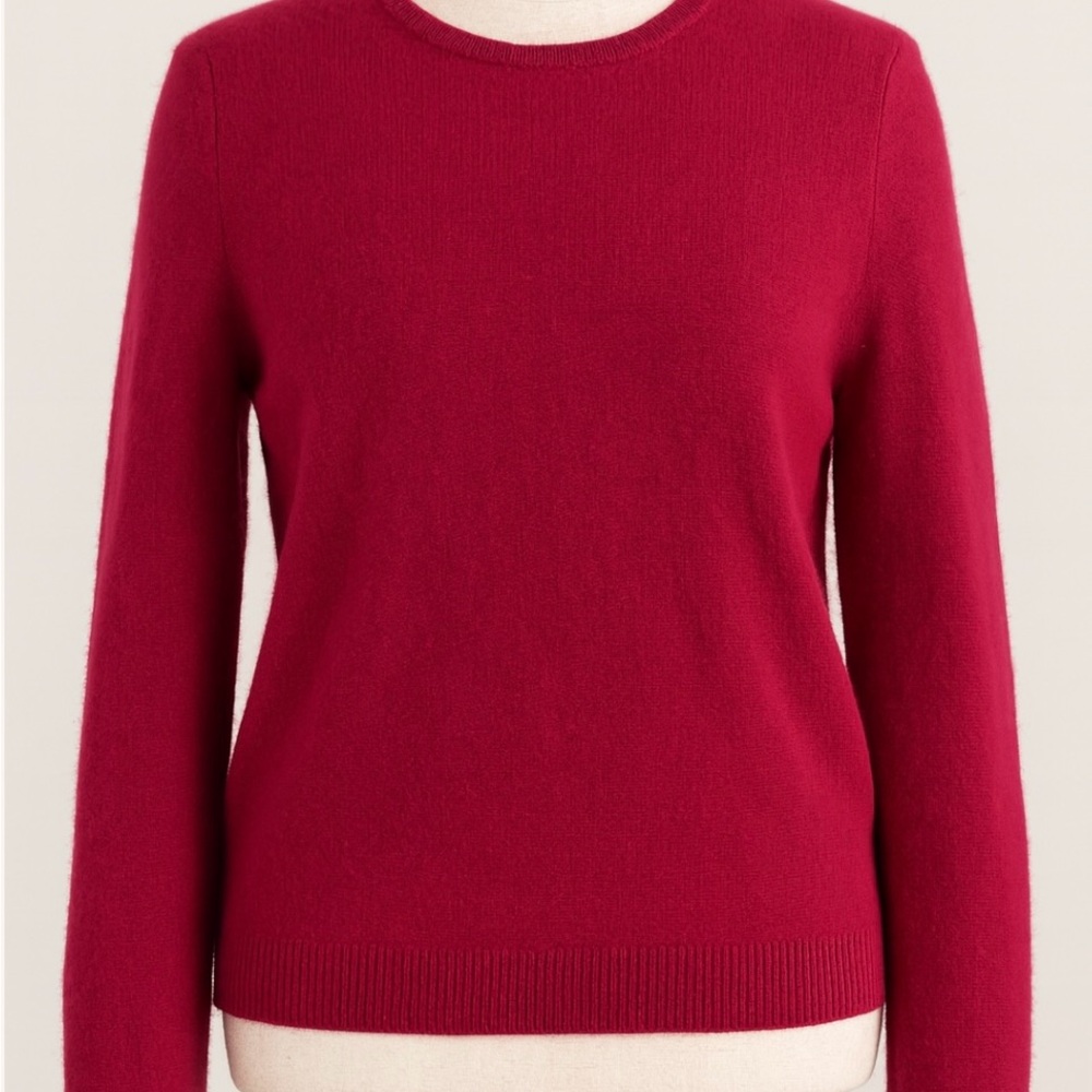 Heather B 100% Cashmere Valentine Holiday Red Soft Pullover Sweater